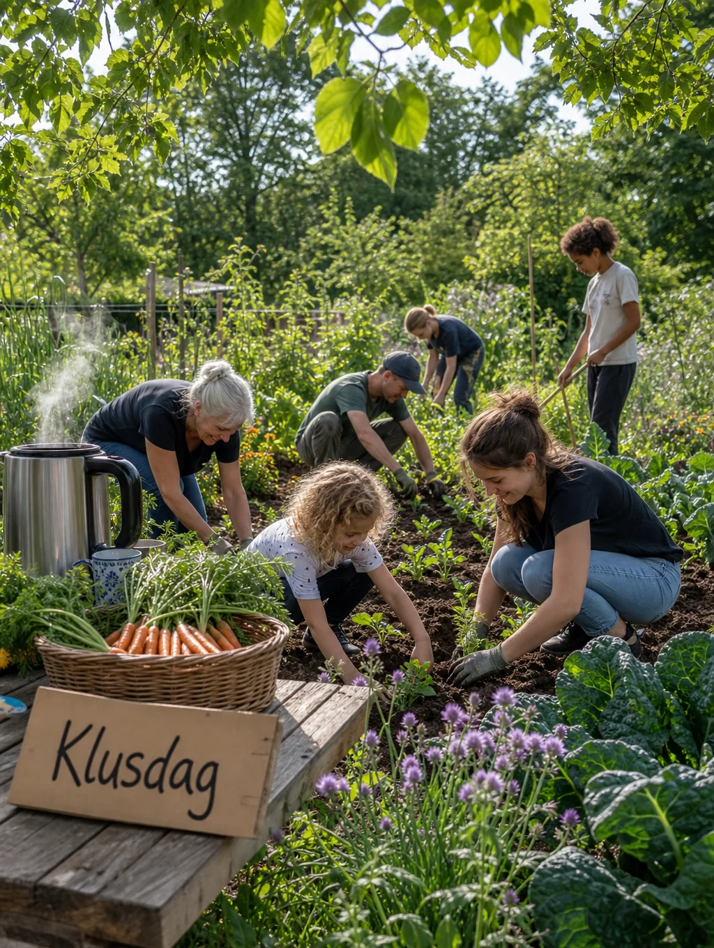 Community members working together on a local project